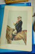 FIFTEEN VANITY FAIR SPY PRINTS, mostly themed around horse racing characters, unmounted, unframed,