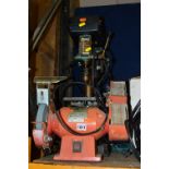 A FERM FTB13 PILLAR DRILL, and a Blackspur BB-BG 110 bench grinder/sander