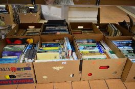 EIGHT BOXES OF BOOKS, mostly hardbacks, wildlife, etc