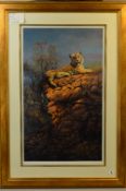 TONY FORREST (BRITISH, CONTEMPORARY), a limited edition artist proof 8/29 of a Tiger basking on a