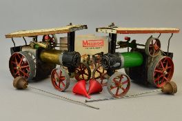 TWO BOXED MAMOD LIVE STEAM TRACTION ENGINES, No.TE1A, not tested, playworn condition but appears