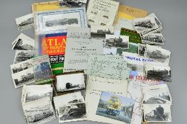 A QUANTITY OF LOOSE BLACK AND WHITE STEAM LOCOMOTIVE PHOTOGRAPHS, all c.1960's, mixture of