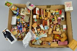 A QUANTITY OF BOXED AND UNBOXED DOLLS FURNITURE AND ACCESSORIES, to include a number of Dol-Toi
