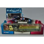 A BOXED CORGI CLASSICS 'THE ITALIAN JOB' GIFT SET, No.36502, comprising Bedford VAL coach and red,