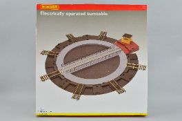 A BOXED HORNBY RAILWAYS OO GAUGE ELECTRICALLY OPERATED TURNTABLE, No.R070, not tested but appears