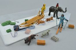 AN UNBOXED BRITAINS HERALD SERIES ANTARCTIC EXPLORERS SET, No.H5299, comprising sledge, four dogs,