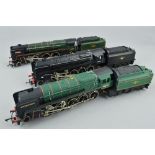 THREE UNBOXED TRI-ANG HORNBY AND HORNBY RAILWAYS OO GAUGE LOCOMOTIVES OF BRITISH RAILWAYS ORIGIN,