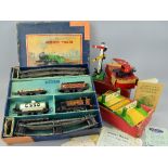 A BOXED HORNBY O GAUGE CLOCKWORK TANK GOODS SET, No.201, comprising type No.101 tank locomotive,