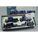 A BOXED CORGI CLASSICS HEAVY HAULAGE RANGE SCAMMELL CONSTRUCTOR (X2) WITH 24 WHEEL LOW LOADER SET-