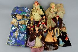 A COLLECTION OF UNBOXED PEGGY NISBET COLLECTORS DOLLS, all complete with tags, some wear to
