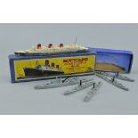 A BOXED PRE-WAR DINKY TOYS CUNARD-WHITE STAR LINER '534', No.52, black, white and red livery,