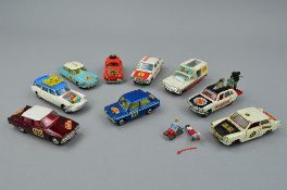 A QUANTITY OF UNBOXED AND ASSORTED DIECAST VEHICLES, majority are Dinky or Corgi rally cars from the