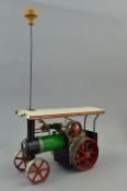 AN UNBOXED MAMOD LIVE STEAM TRACTION ENGINE, No.TE1A, not tested, complete with burner, steering rod