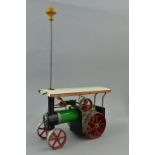 AN UNBOXED MAMOD LIVE STEAM TRACTION ENGINE, No.TE1A, not tested, complete with burner, steering rod
