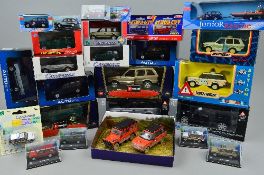 A COLLECTION OF BOXED ASSORTED DIECAST RANGE ROVER MODELS, to include Corgi Classics Vanguards G4