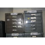 A FIFTEEN DRAWER FILING DRAWERS, and two five drawer filing drawers