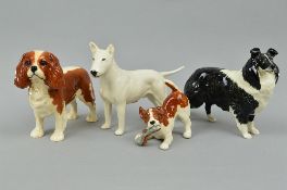 FOUR BESWICK DOGS, 'Play Time' No.2948, 'Sheepdog' No.1792, Bull Terrier 'Romany Rhinestone',