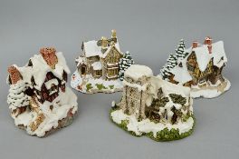 FOUR LILLIPUT LANE SCULPTURES FROM CHRISTMAS SPECIALS SERIES 'Yuletide Inn' (boxed and deeds), 'St