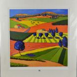 RICHARD PARGETER (BRITISH CONTEMPORARY), a limited edition print 80/195 of a continental countryside