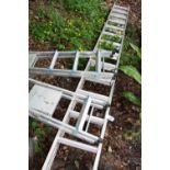 A CLIMA EXTENSION LADDER, 4m closed, 7m extended and a pair of step ladders (3)