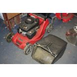 A MOUNTFIELD RS100 PETROL LAWN MOWER, with grassbox