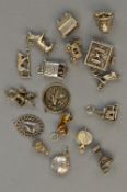 A BAG OF MIXED SILVER CHARMS, approximate weight 65 grams