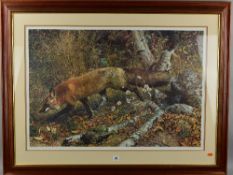 CARL BRENDERS (BELGIUM - CONTEMPORARY), 'Pathfinder', a limited edition print of a fox in an