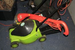 A CUTTING EDGE ELECTRIC LAWN MOWER, and a Flymo mini trim ST strimmer (2)