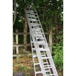 AN ALUMINUM EXTENSION LADDER, a single ladder and a pair of steps (3)