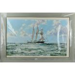 MONTAGUE DAWSON (BRITISH 1890-1973) 'IN FULL SAIL', a limited edition print of the training ship Sir