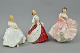 THREE ROYAL DOULTON FIGURES, 'The Ermine Coat' RdNo.842488, (no HN number), 'Heather' HN2956 and '