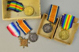 TWO WWI A.S.C MEDAL GROUPS, one a 14/15 trio, the other a PAR