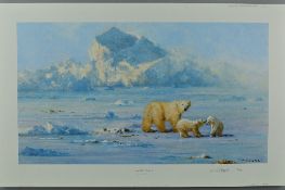 DAVID SHEPHERD (BRITISH 1931-2017) 'POLAR BEAR COUNTRY', a limited edition print 82/950 of a polar