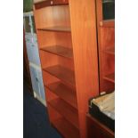 A PAIR OF TEAK BOOKCASES