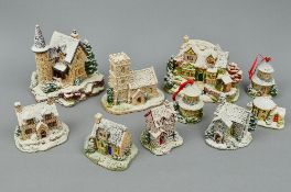 TEN LILLIPUT LANE SCULPTURES (nine boxed with deeds), three from Christmas Collection 'Cranberry