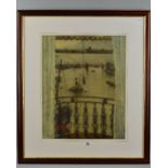 NEVINSON 'GREENWICH REACH, LONDON', a colour print, framed and glazed, approximate size 48cm x 39cm