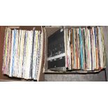 TWO BOXES OF APPROXIMATELY ONE HUNDRED AND FORTY L.P'S AND 12'' SINGLES, including Prince, Elvis