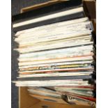 A BOX OF OVER SIXTY MOSTLY CLASSICAL MUSIC L.P'S AND FORTY SINGLES, these include marching with