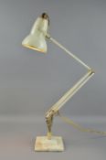 A VINTAGE ANGLE POSIE LAMP, marked 'Made in England by Herbert Terry & Sons Ltd, Redditch', white