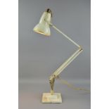 A VINTAGE ANGLE POSIE LAMP, marked 'Made in England by Herbert Terry & Sons Ltd, Redditch', white