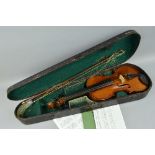 A FRENCH VIOLIN, Mirecourt School, labelled Antonius Stradivarius Cremonensis faciebat Anno 1721,