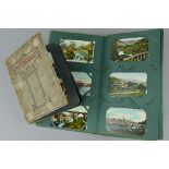 TWO EARLY TO MID 20TH CENTURY POSTCARD ALBUMS, one album contains 160 cards featuring bridges from