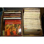 TWO BOXES OF OVER ONE HUNDRED AND TWENTY L.P'S OF MOSTLY CLASSICAL MUSIC, but also includes Darkside