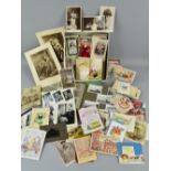 A COLLECTION OF VICTORIAN, EDWARDIAN AND EARLY 20TH CENTURY POSTCARDS, PHOTOGRAPHS AND EPHEMERA,