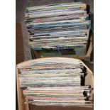 TWO BOXES OF OVER ONE HUNDRED AND SIXTY 12'' SINGLES AND L.P'S, including Rolling Stones,