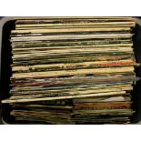 A BOX OF OVER FORTY L.P'S AND SIXTY SINGLES, these include You'll Never Walk Alone by Elvis Presley,