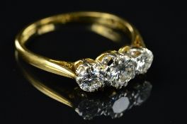 A MID TO LATE 20TH CENTURY DIAMOND RING, estimated total diamond weight 1.00ct, colour assessed as