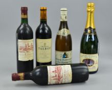 A COLLECTION OF FOUR BOTTLES OF FRENCH WINE, the lot includes two Chateau cos D'Estournel 1987 St.