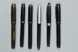 A CONWAY STEWART NO.286, in black (no clip) with CS 14ct gold gold nib, a Stephen Leverfill No.106