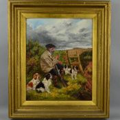 SYLVESTER MARTIN (BRITISH FL.1856-1906), 'Waiting For Bob and The Poney' (sic), a gamekeeper